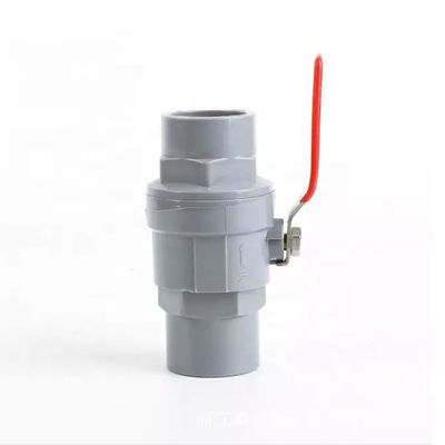 Válvula bidirecional de duas partes plástica branca da irrigação do PVC da válvula de bola de UPVC
