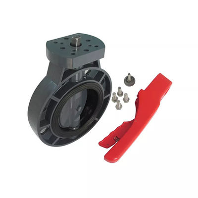 Engrenagem manual do ABS completo dos PP PPH da válvula de borboleta do PVC da drenagem da boca