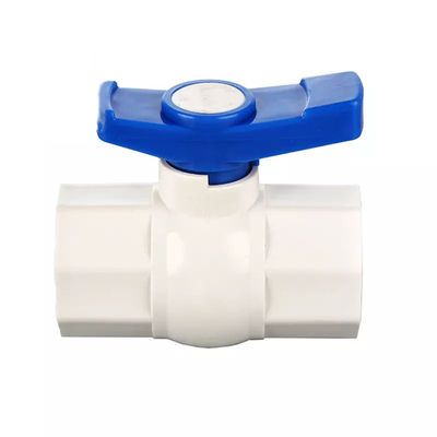 Válvula de bola octogonal pneumática compacta do Pvc da válvula de bola 3 de UPVC