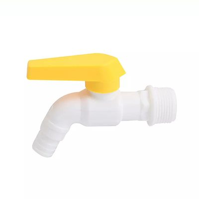 Branco plástico do único torneira da cozinha da pressão do torneira 1.2MPA do PVC PP