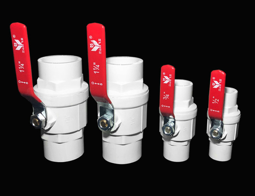 Parte 1/2 da válvula de bola 2 do Pvc da irrigação 40mm” a 4&quot; tamanho personalizado
