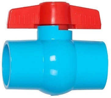 Válvula de bola azul do estojo compacto do Pvc da válvula cônica do PVC da prevenção da contaminação