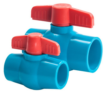 Válvula de bola azul do estojo compacto do Pvc da válvula cônica do PVC da prevenção da contaminação