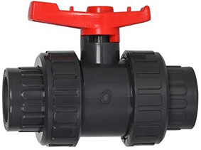 Válvula de bola hidrofóbica escura do PVC de Gray Chemical Plastic Ball Valve 1