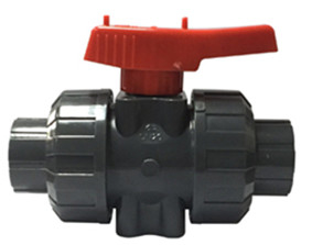 Válvula de bola hidrofóbica escura do PVC de Gray Chemical Plastic Ball Valve 1