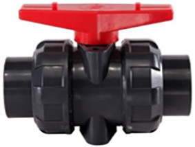 Válvula de bola hidrofóbica escura do PVC de Gray Chemical Plastic Ball Valve 1