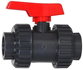 Válvula de bola hidrofóbica escura do PVC de Gray Chemical Plastic Ball Valve 1