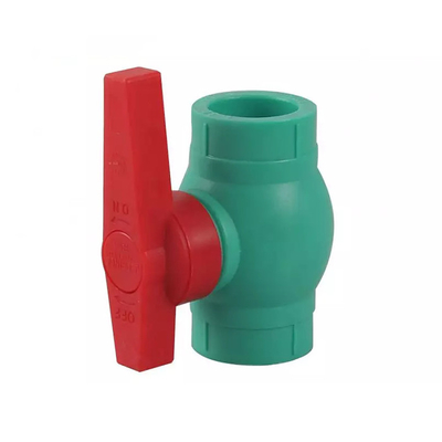 2 punho vermelho plástico verde da válvula de bola da maneira da válvula de bola 1.6MPa do Pvc da polegada um
