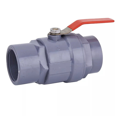 3" 4" válvula de bola de duas partes UPVC do PVC com o punho de alavanca dos SS