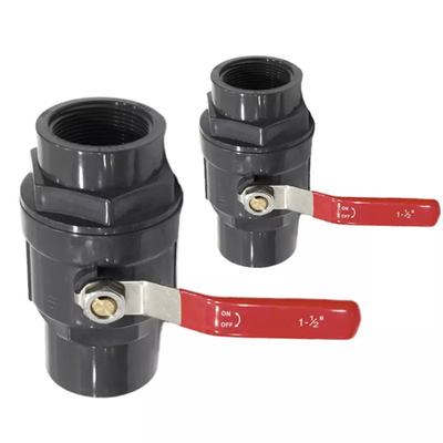 Irrigação válvula de bola plástica de 3 polegadas 2 punho de aço inoxidável da válvula de bola UPVC da parte