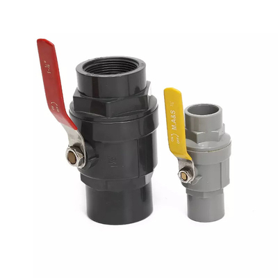 2 pressão de aço inoxidável da polegada PN16 da válvula 2 do PVC da válvula de bola da parte